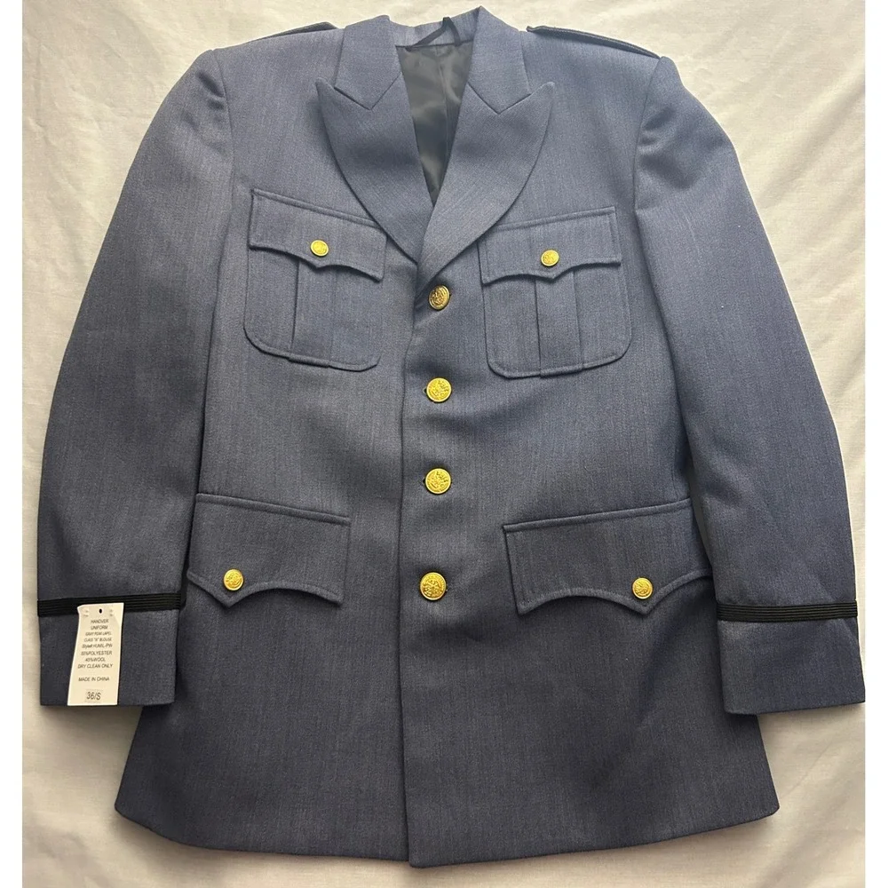 Hanover Uniform Co Men's Gray Class A Military Blouse Jacket Coat Size 36S